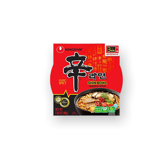 #2201-Nongshim Shin Ramyun Spicy Ramen Noodle Soup Bowl,