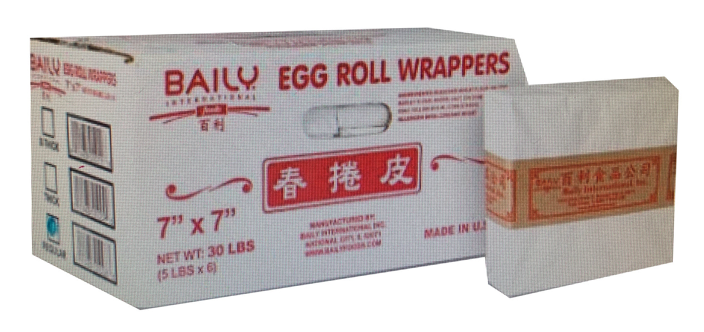 #2191-5lbs (7"x7") Egg Roll Wrappers-Baily