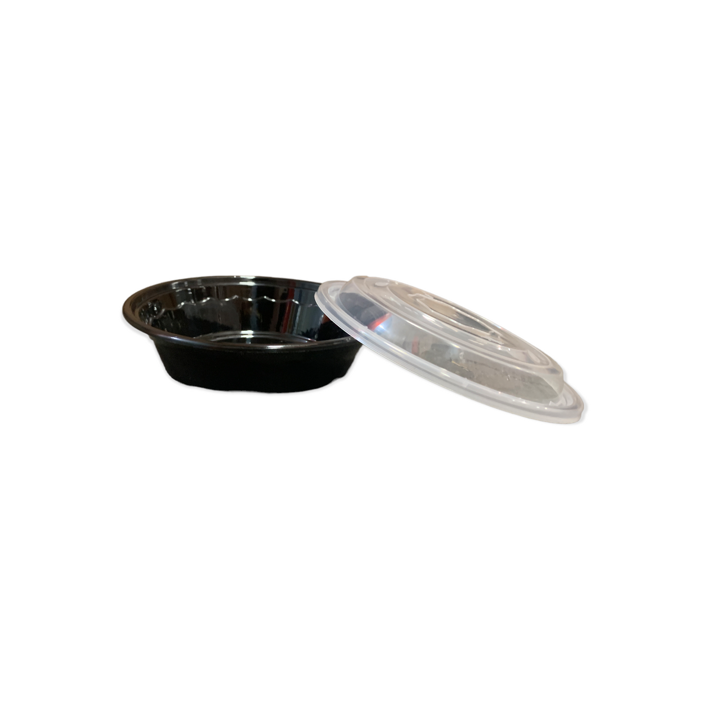 Round Black Containers and Lids-150 Sets